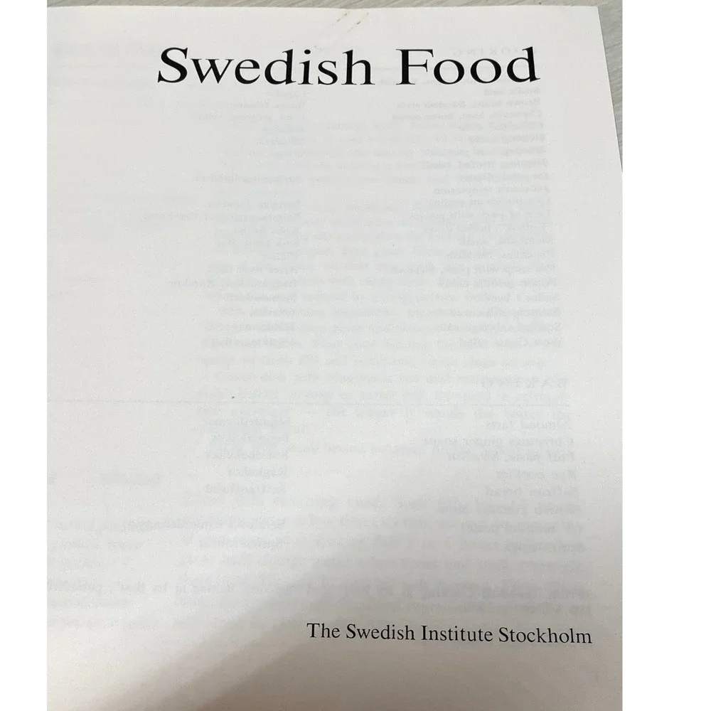 Lot of 7 Vintage Swedish Cookbook Smorgasbord Regional Recipes Heritage Baking